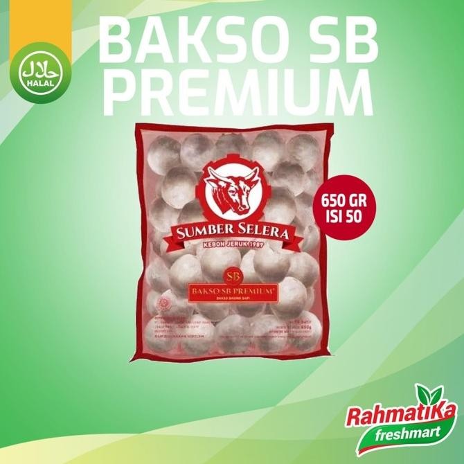

New Bakso Sb Premium Isi 50 / Bakso Sumber Selera 650 Gram (Frozen Food)