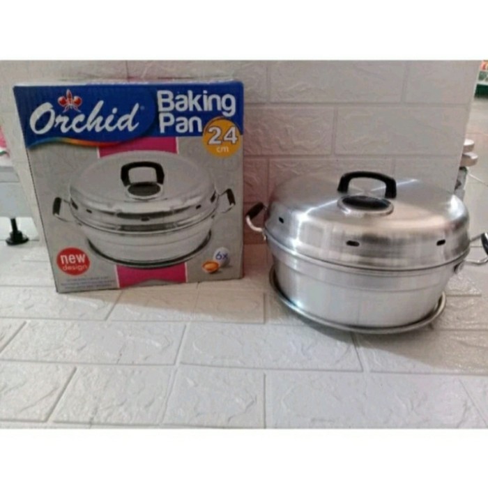 

TERLARIS BAKING PAN ORCHID 24CM - 6 TELUR / TELOR 24 CM