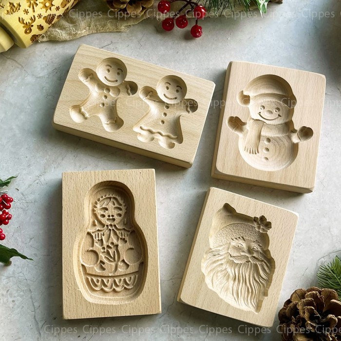 

TERLARIS CETAKAN KAYU COOKIES CHRISTMAS NOVEL CARVED WOODEN MOLD