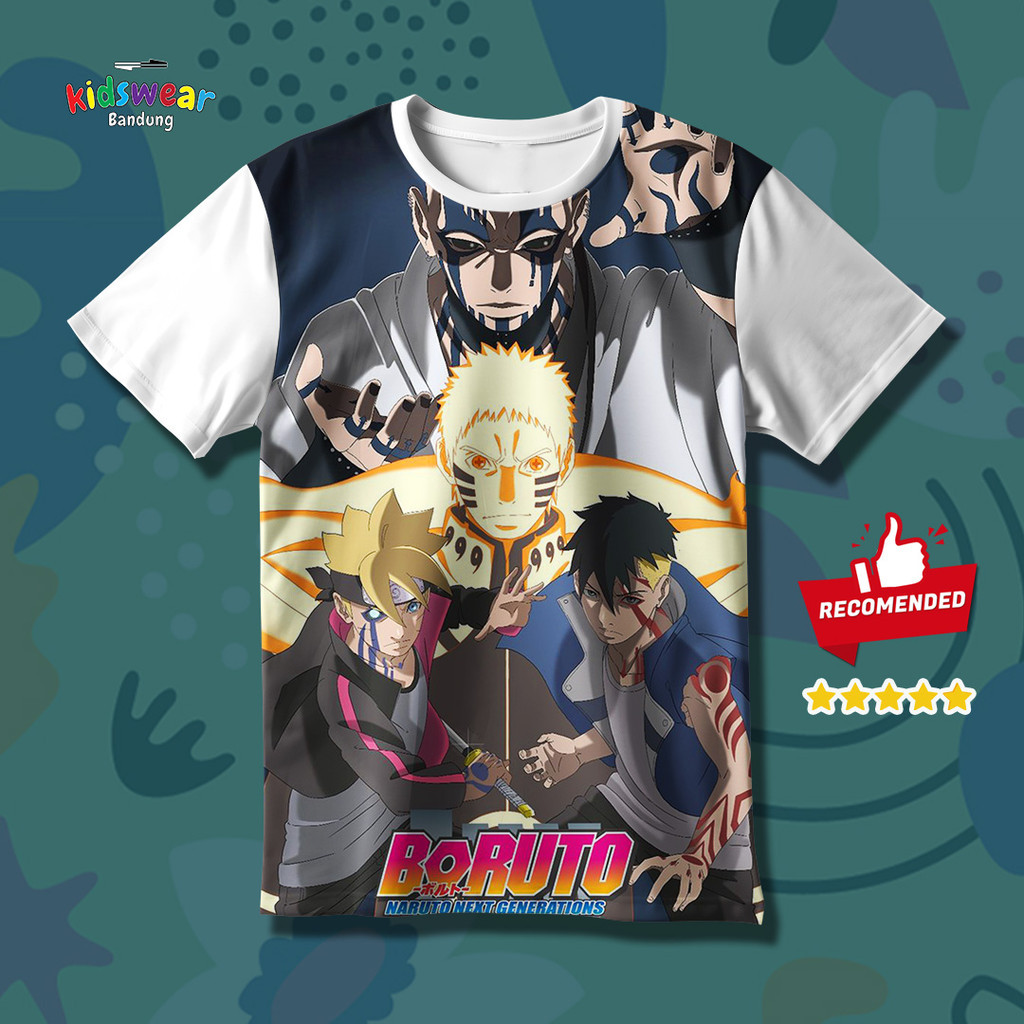 Kaos Anak ANIME BORUTO Baju Anak ANIME BORUTO 3D Printing Untuk Umur 1-12 Tahun G8