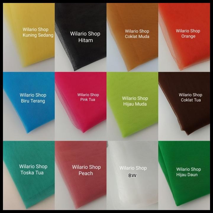 

Terlaris Kain Tile Halus | Kain Tulle Halus | Per Roll Isi 50 Yds (45 Meter) Good Quality