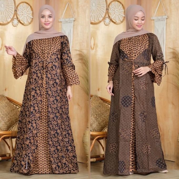 Nk Batik Gamis Syari Arwaa Jumbo Maxy Dress Best Seller