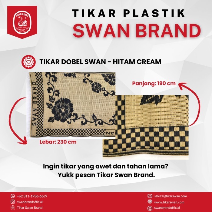 Terbaru Tikar Plastik Swan Brand - Tikar Dobel Swan Brand Hc 230 Cm X 190 Cm Promo