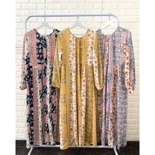 Dapatkan Long Dress Maxi Wanita Import / Colorful Summer Dress Pantai Hijab Bmn3