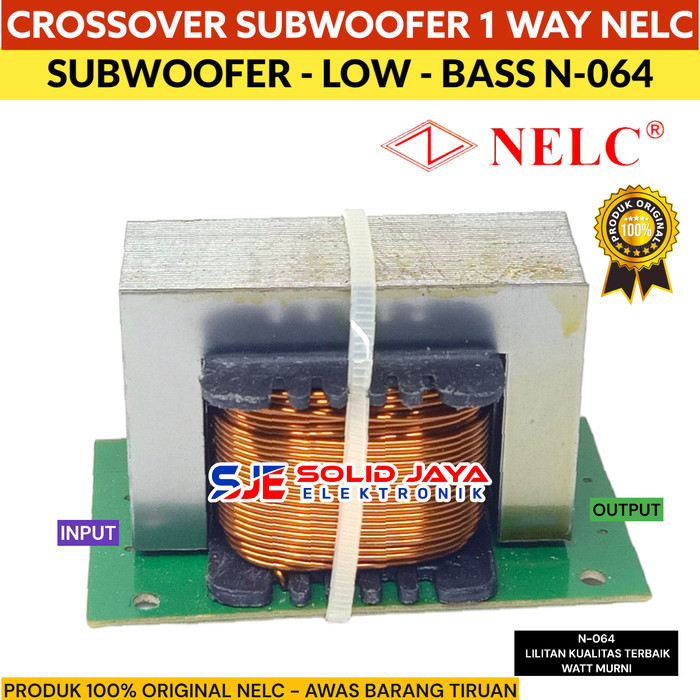 Crossover Subwoofer Crossover Pasif Sub 1 Way Low Bass Nelc N-196