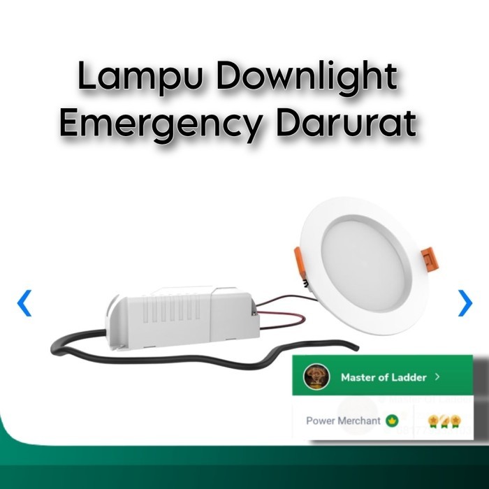 LED Emergency Downlight 9 Watt Putih Lampu Darurat