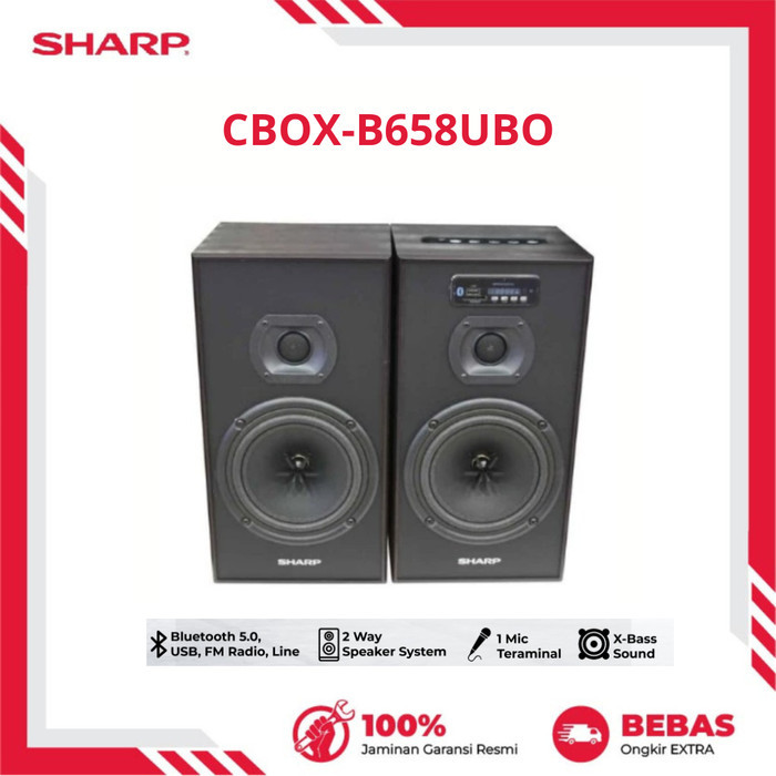 Sharp Speaker Aktif Bluetooth Cbox-B658Ubo / Cbox-B655Ubo