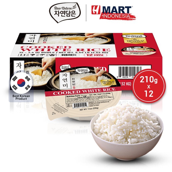 

Raw Nature Cooked White Rice - Nasi Putih Instan Korea 210G 1 Box (Isi 12Pcs)