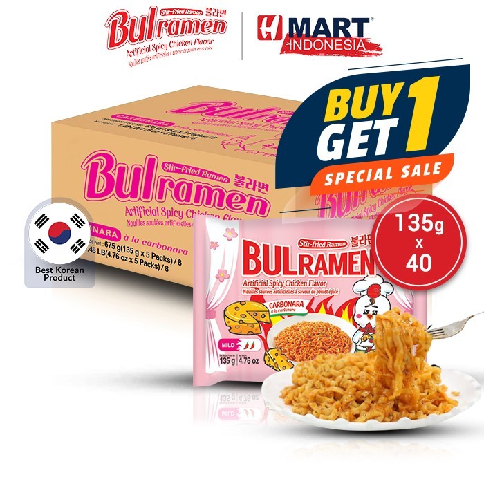 

Bul Ramen Carbonara - Stir-Fried Ramen Carbonara 135G 1 Dus (Isi 40Pcs)