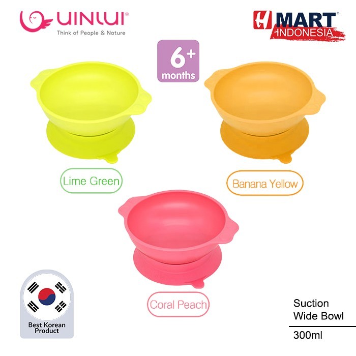

Uinlui Coconut Suction Wide Bowl Made In Korea Bpa Free Eco Friendly