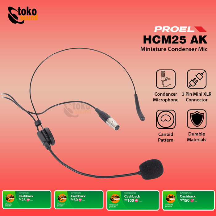 PROEL EIKON HCM25AK - CONDENSER HEADSET MICROPHONE