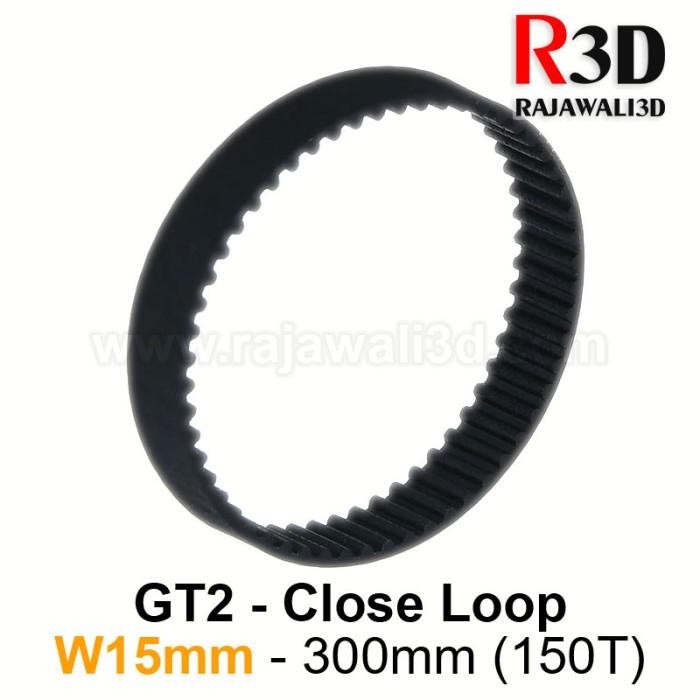 Timing Belt GT2 Lebar 15mm Close loop gigi 150T L 300mm
