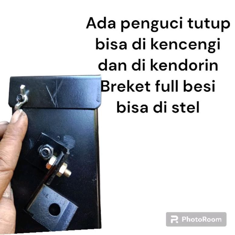 Termurah Holder Hp Motor Besi Spion Di Lengkapi Penutup Atas Lubang Volume Kanan Kiri Premium