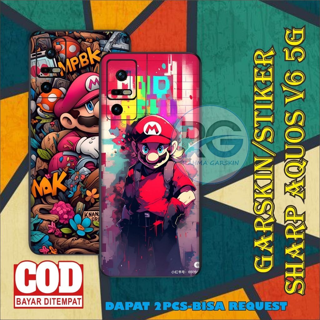 

Terlaris Sharp Aquos V6 Garskin Stiker Custom Case Laminasi Tebal COD