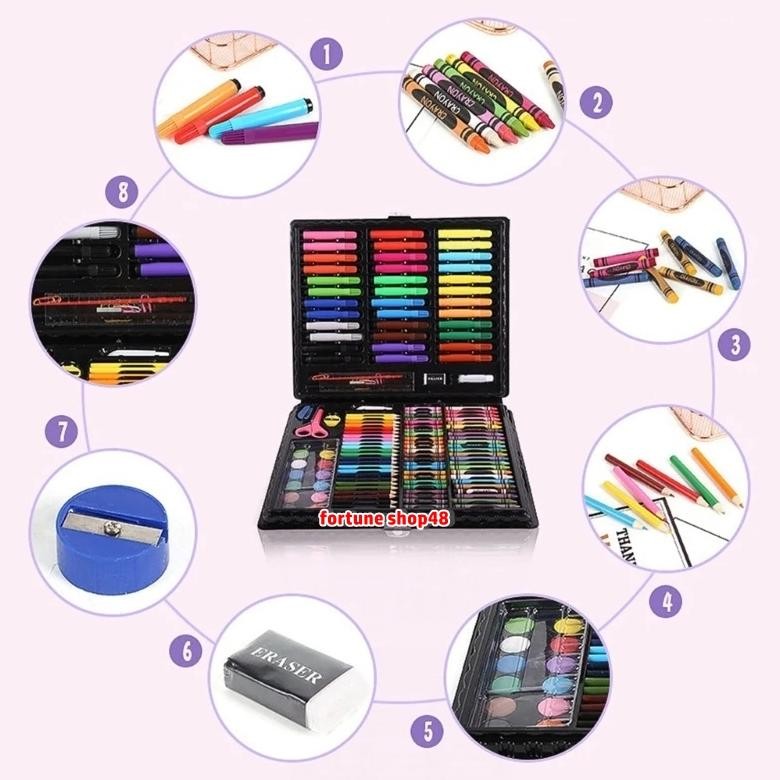 

Termurah Art Set Anak 150 Pcs Spidol Crayon Set Menggambar Premium