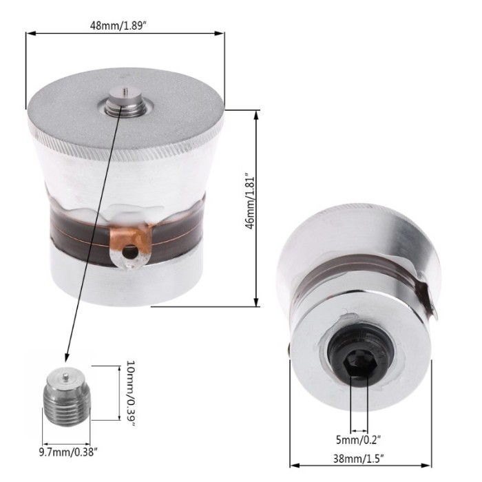 60W 40KHz Ultrasonic Piezoelectric Cleaning Transducer Cleaner High