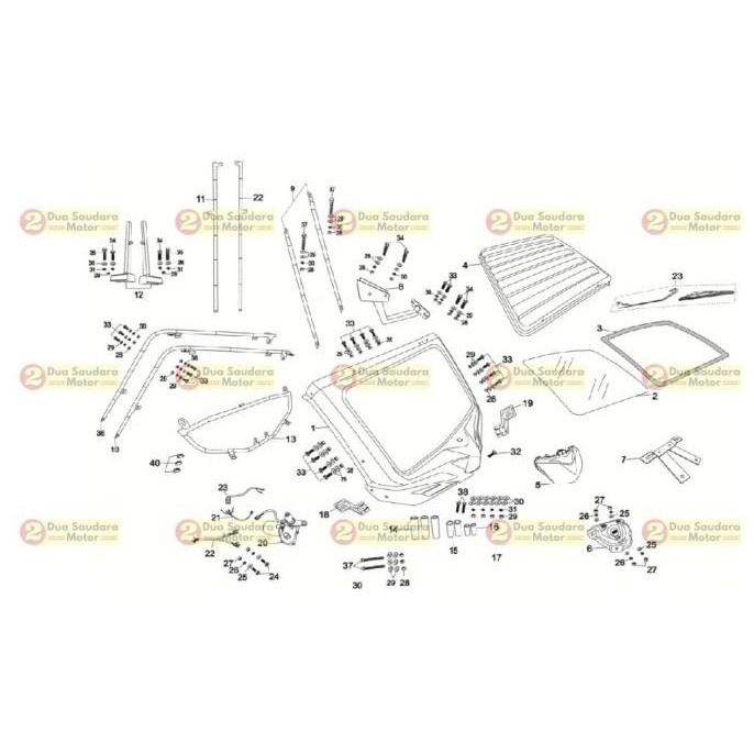 Kanopi Motor Roda 3 Viar Karya Bit 100 Cc Matic / Canopy Karya Bit Most Buy