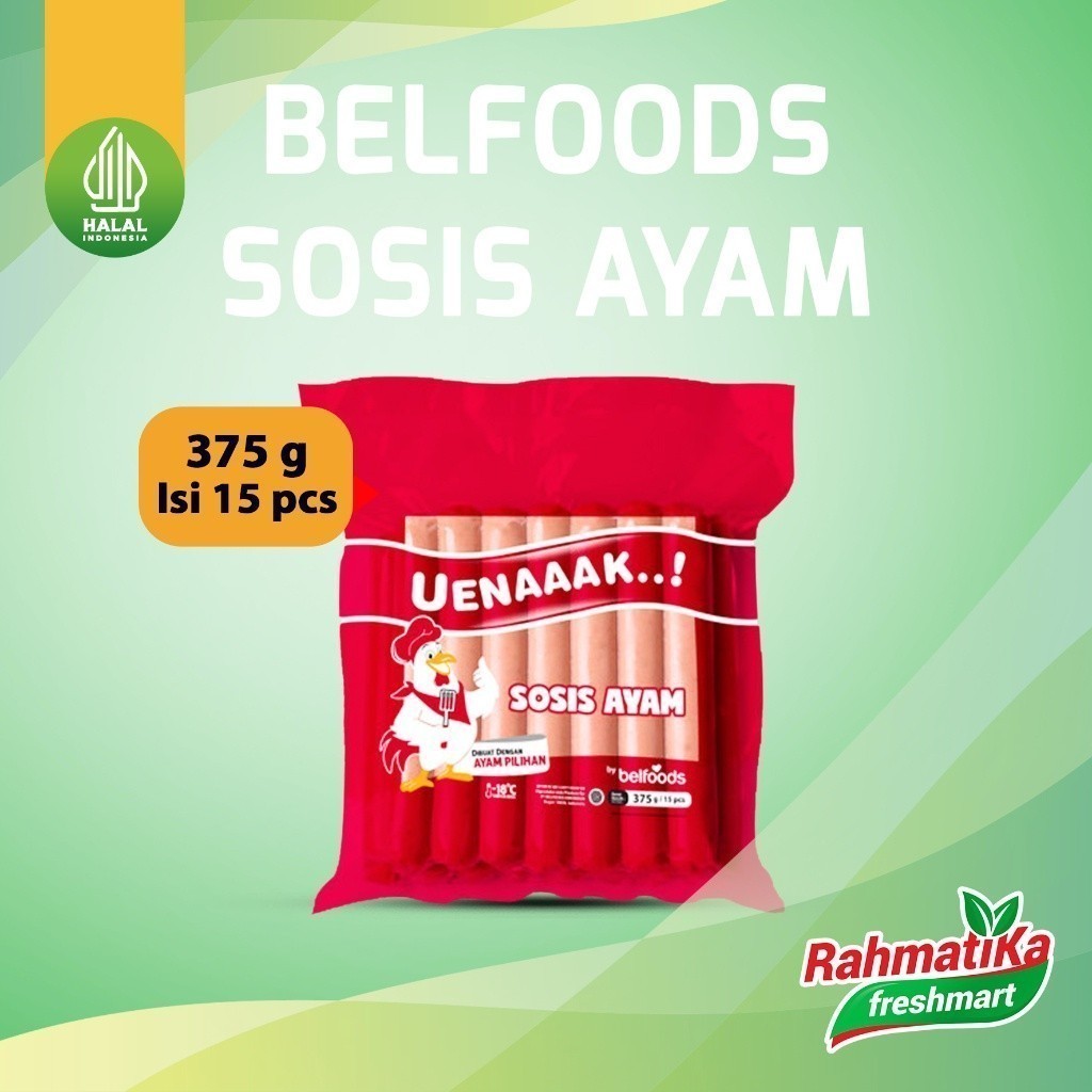 

Belfoods Uenak Sosis Ayam 375 gr Isi 15