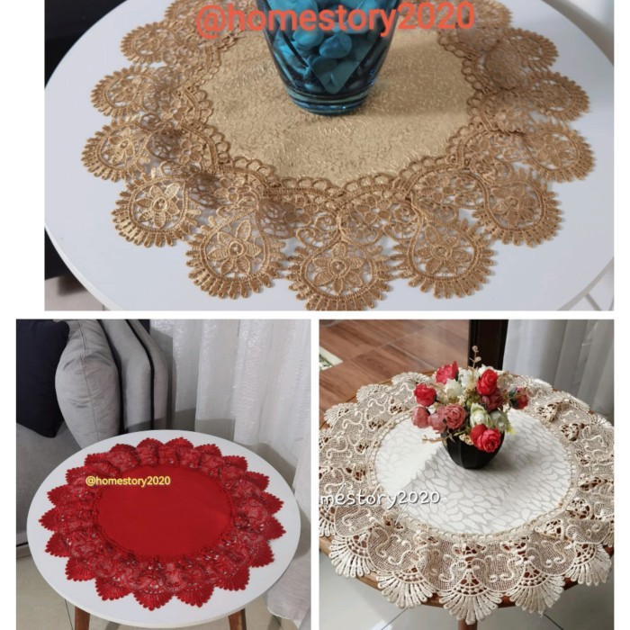 READY STOCK TAPLAK MEJA BULAT KECIL TAMU LENONG BETAWI MEJA POJOK SUDUT 50CM