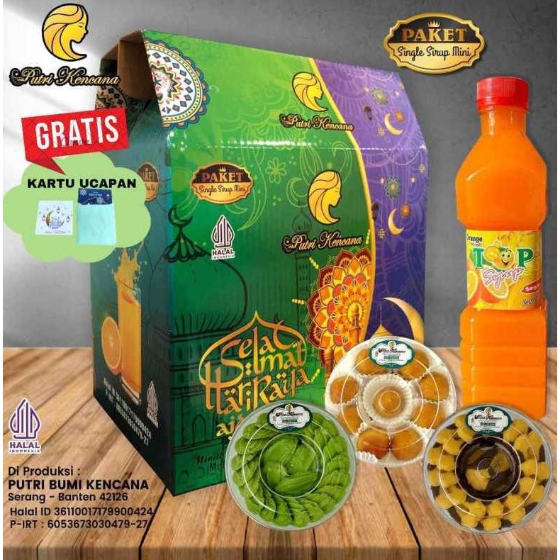 

PROMO KUE LEBARAN PUTRI KENCANA PAKET SINGLE SIRUP MINI 4 IN 1 ISI 3 TOPLES PLUS 1 SIRUP FREE KARTU UCAPAN