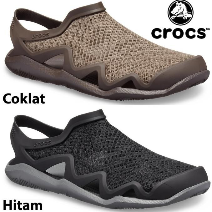 Crocs / Crocs Pria / Sepatu Sandal Crocs / Crocs Swifwater Mesh Wave KAR