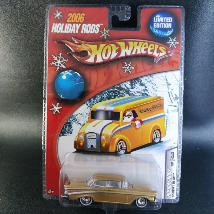 HOTWHEELS 57 CHEVY BEL AIR GOLD - HOT WHEELS HOLIDAY RODS