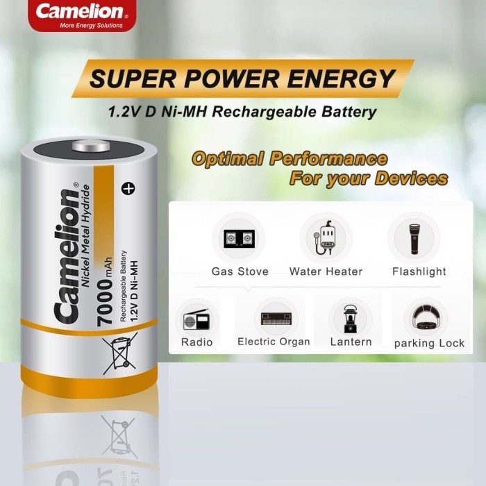 Camelion Rechargeable D 7000 MAh Bp2