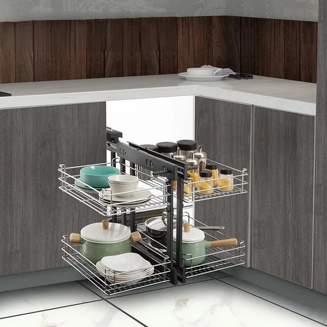 rak sudut dapur / corner basket /rak sudut dapur aluminium