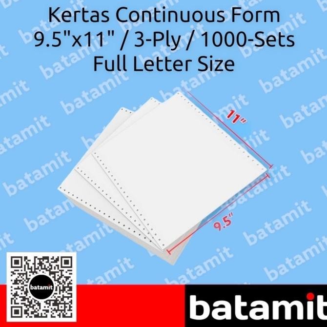 

HR Kertas Invoice Nota Komputer Continuous Form Half Full Letter NCR