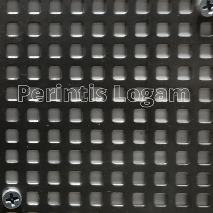 PLAT LUBANG KOTAK 5x5 Mm Besi Perforated 0.8 mm 1.2 x 2.4 M