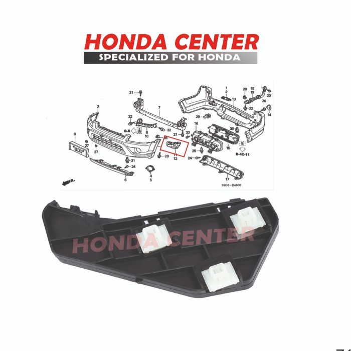 BRACKET BUMPER DEPAN BREKET BUMPER DEPAN KANAN CRV GEN2 2002-2006