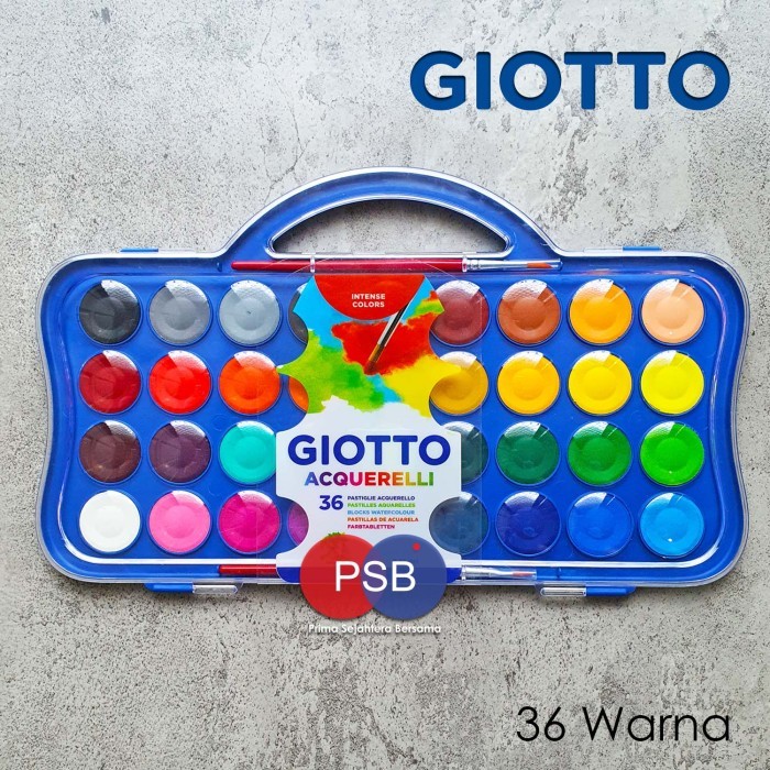 

Giotto Acquerelli 36 Warna (Watercolor Cake / Cat Air Giotto) Set 36 Best Seller
