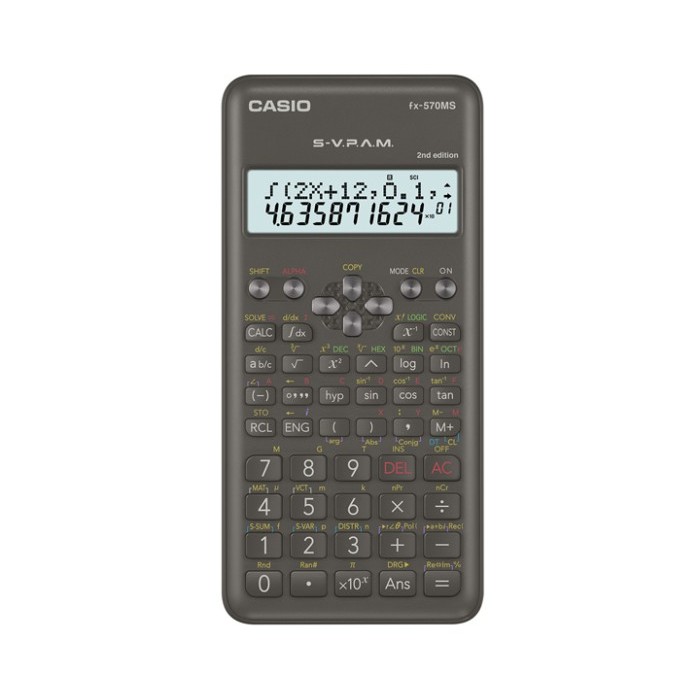 

Casio Kalkulator FX-570MS Scientific Calculator Kuliah Sekolah FX 570