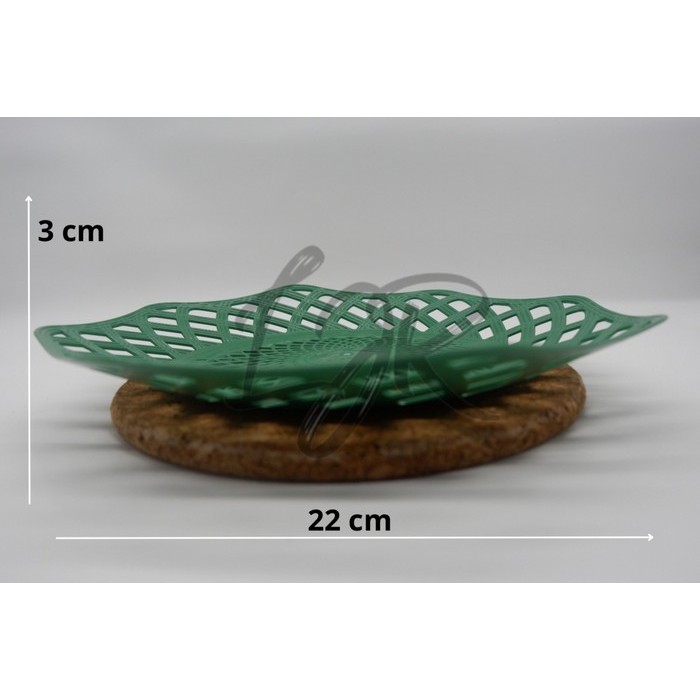 10 lusin 120 pcs segi 8 hemat Piring anyaman rotan Plastik