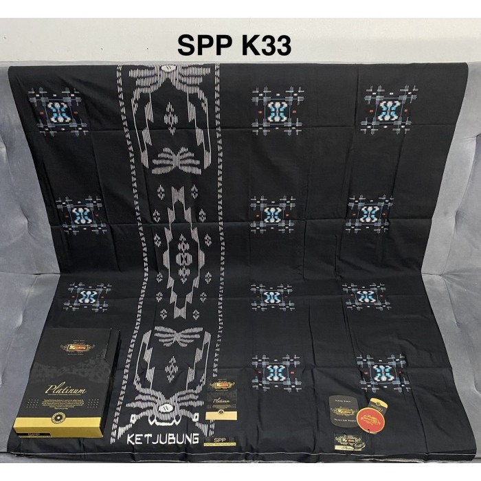 SARUNG KETJUBUNG PLATINUM GOLD SPP HITAM PUTIH