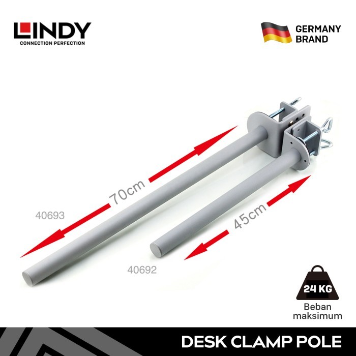 STAND POLE LINDY TIANG BRACKET TV MONITOR DESK CLAMP JEPIT MEJA