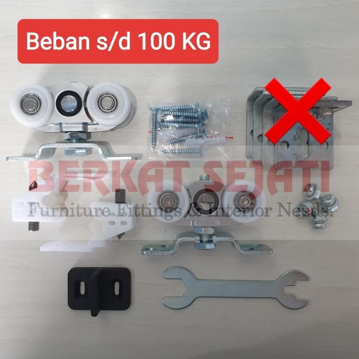 Tambahan Roda Saja (100 Kg) Pintu Rumah Sliding Geser Partisi Ruangan