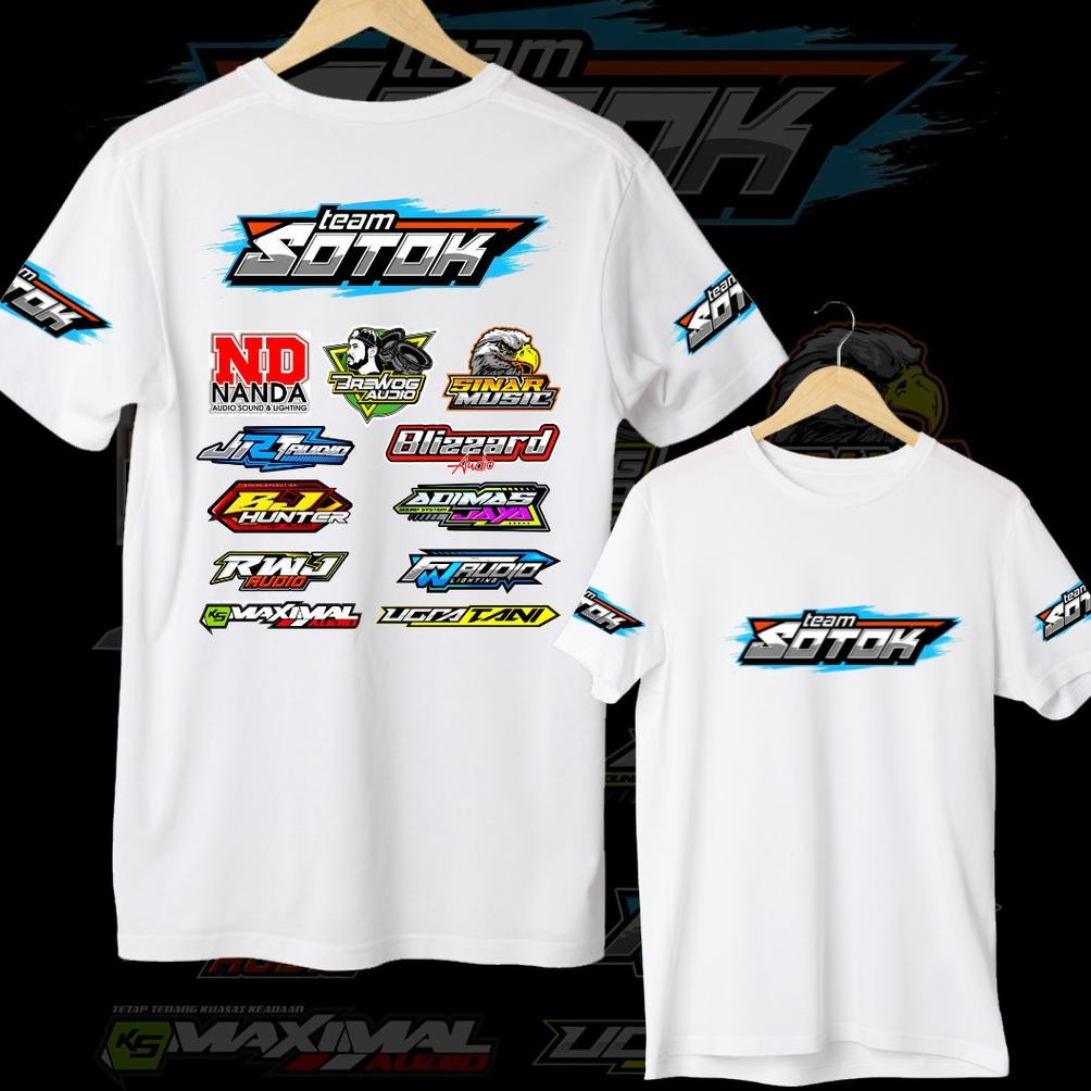 Promo Kaos Sound System Team Sotok Management Baju Pria Warna Putih