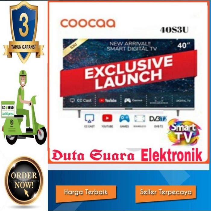 TV COOCAA 40 INCH LED FULL HD GARANSI PANEL 3 TAHUN TERMURAH
