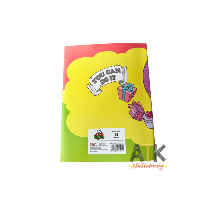 

TERBARU BUKU TULIS MURAH GELATIK 58 LEMBAR KWARTO ATK KODE 668