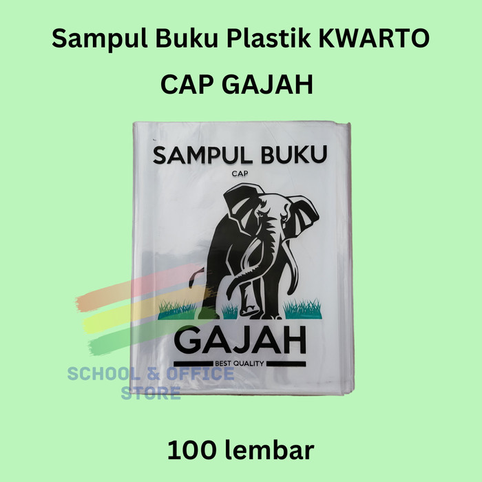 

STOK TERBATAS SAMPUL BUKU PLASTIK KWARTO / QWARTO CAP GAJAH PACK ISI 100 LEMBAR KODE 894