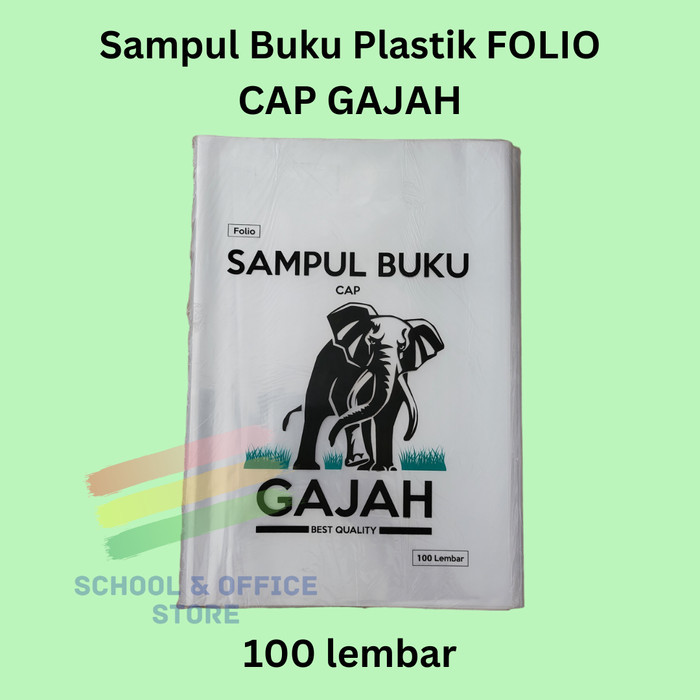 

HEMAT SAMPUL BUKU PLASTIK FOLIO / F4 CAP GAJAH PACK ISI 100 LEMBAR KODE 995