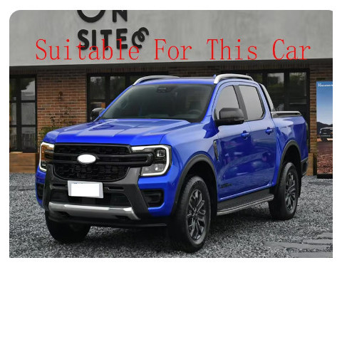 For Ford Ranger Everest 2023 2024 Car Accessories Carbon Fiber Style Door Handle Cover Smart Key