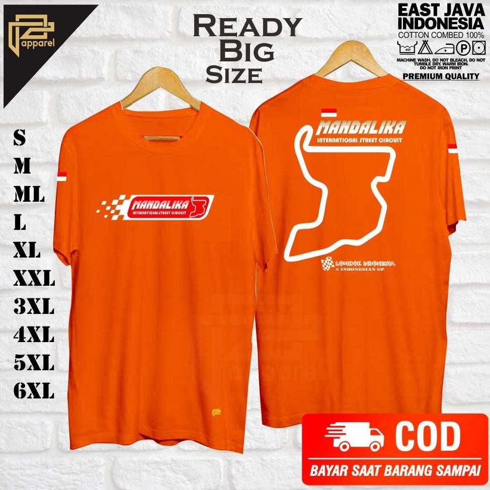 Promo Kaos Moto Gp Mandalika Lombok Indonesia Terbaru Bahan Adem Big Size Jumbo Kaos Pria Moto Gp