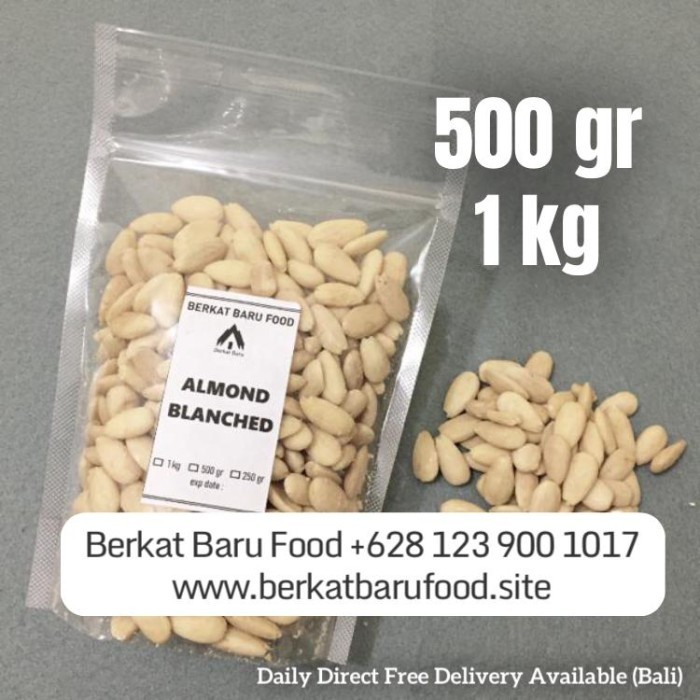 

HOT SALE Almond Blanched Raw 1 Kg / 500 gr / 250 gr / Almond Kupas Mentah Blanc