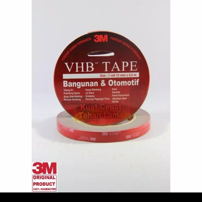 

Promo 3M VHB Double Tape 4900 , 1 Roll Size 12 mm x 4.5 meter 3M VHB Double COD