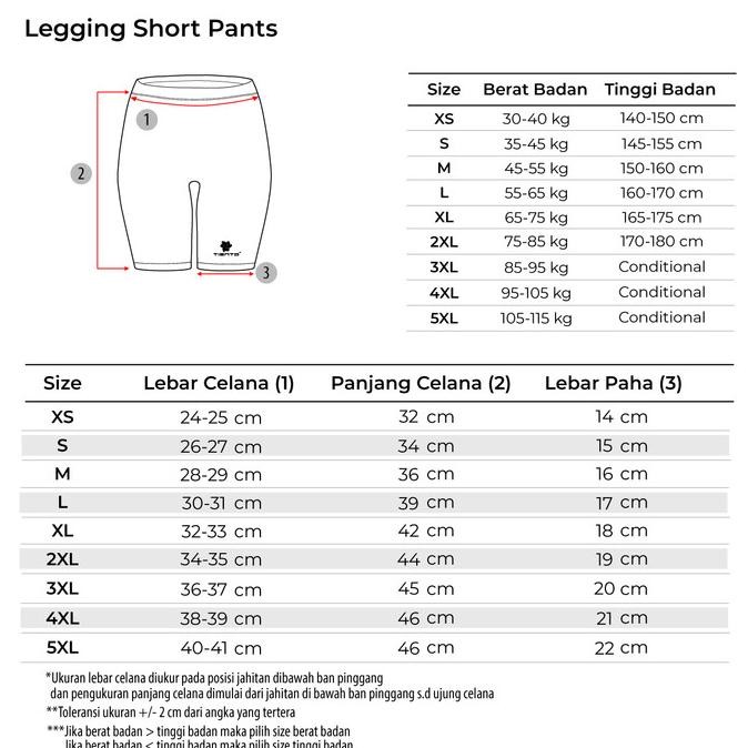 Grosir Baselayer Legging Olahraga Tiento Short Pants Black White Original
