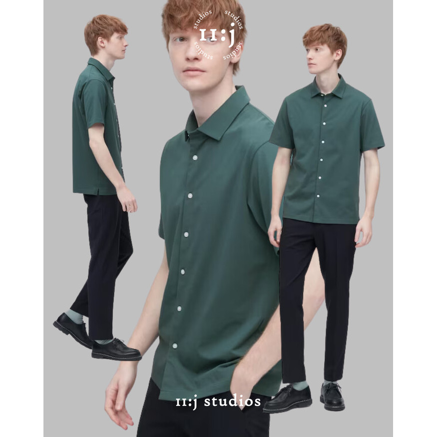 Terbaru Kemeja Uniqlo Airism Short Sleeve Polo Shirt Original Asli Best Seller