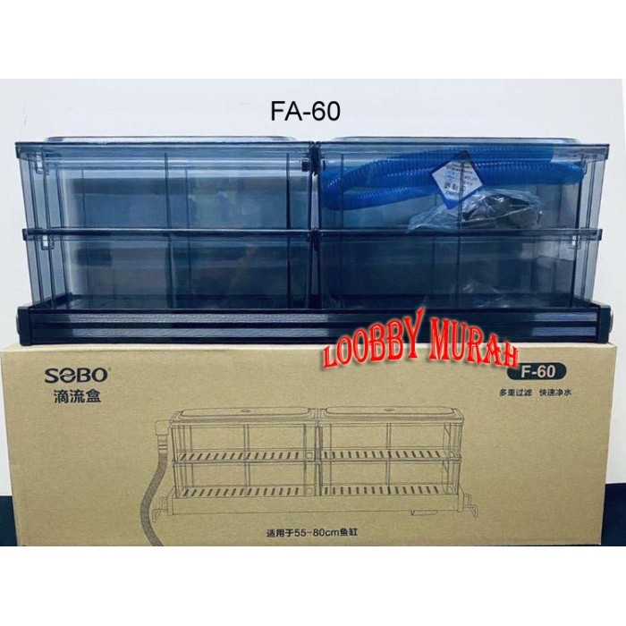 External Filter Atas Aquarium SOBO FA60 FA 60 Drip Filter Trickle Box