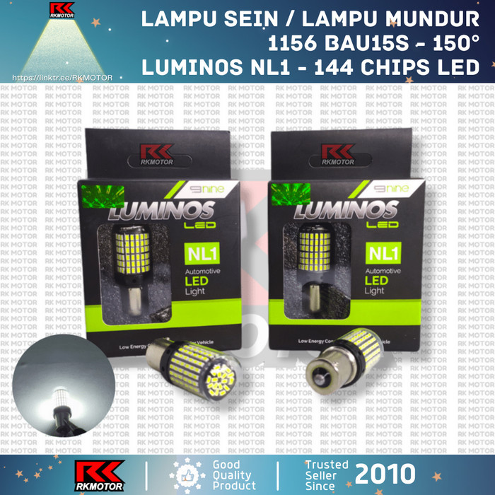 

NEW Lampu LED Sein Mundur 1156 1 Kaki BAU15S 144 SMD Chips Luminos NL1